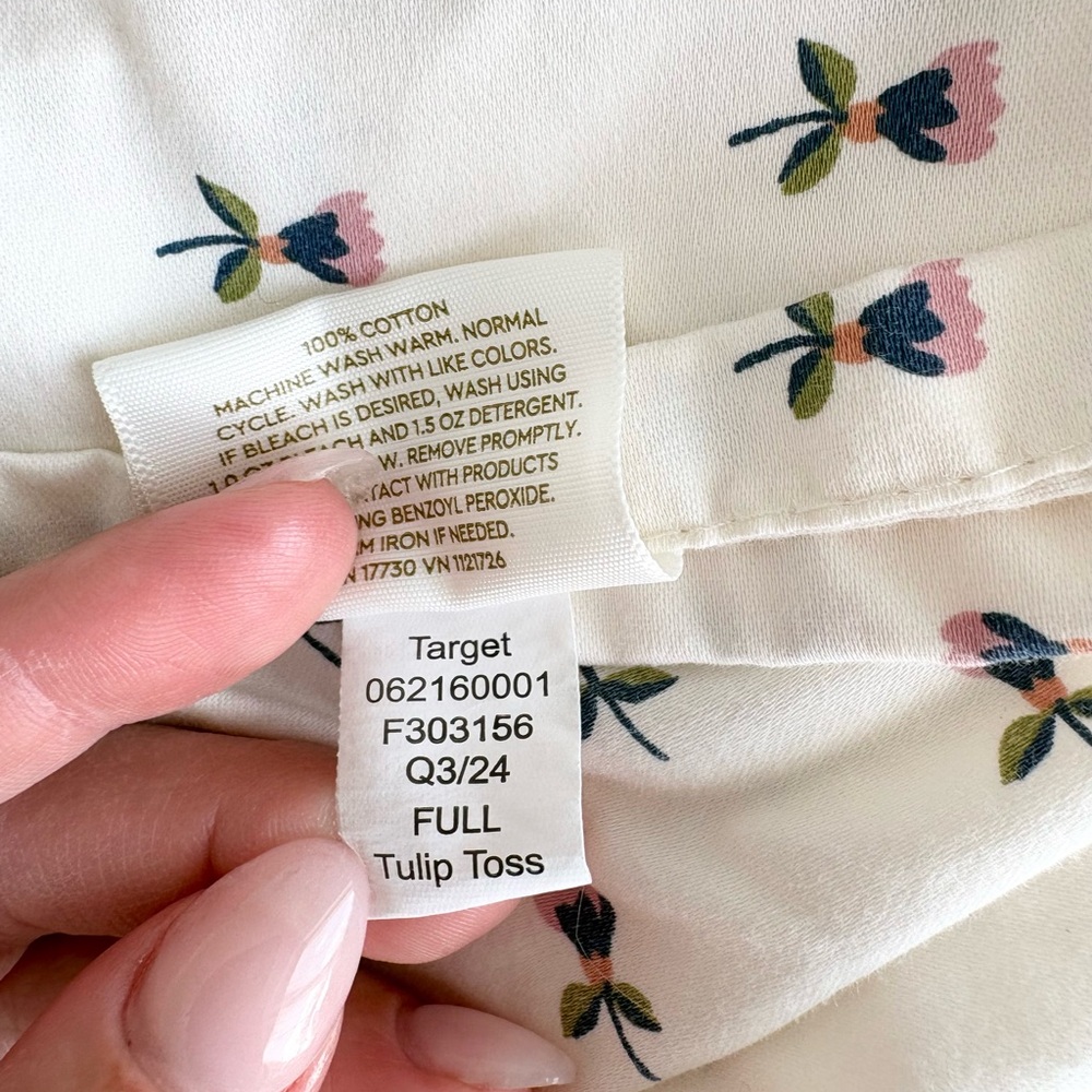Threshold Tulip Toss Full Cotton Sheets - Picture 8 of 8